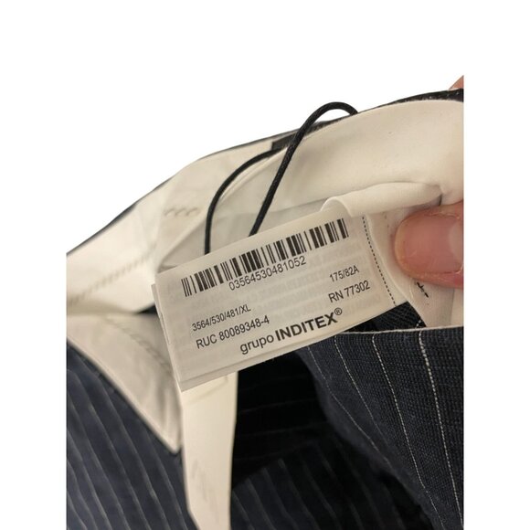 Zara ZW collection Womens Pants XL Striped Balloon Linen Trousers 3564/530 NWT - Picture 7 of 13